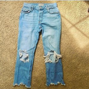 WE THE FREE/ FREE PEOPLE straight Jean